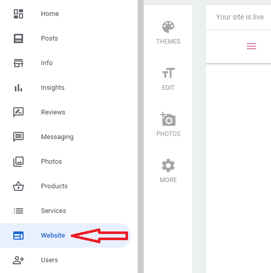 Google My Business Website
