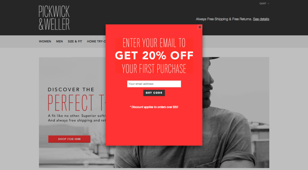 An Example of an eCommerce Lead Magnet